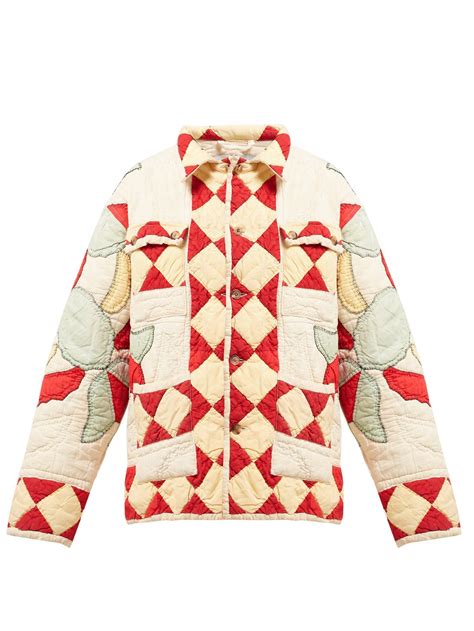 patchwork cotton jacket bode matchesfashioncom  quilted clothes upcycled fashion