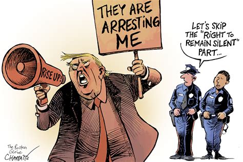 trump   arrested globecartoon political cartoons patrick