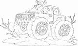 Monster Truck Coloring Pages Drawing Grave Digger Ford Wheels Hot Bronco Big F150 Jeep Safari Printable Colouring Trucks Getcolorings Color sketch template