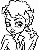 Monster High Coloring Pages Drawing Howleen Wolf Heel Face Wolves Drawings Printable Template Colouring School Wrestling Clipart Girls Characters Getdrawings sketch template