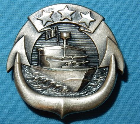navy crewman small craft badge authentic mint etsy