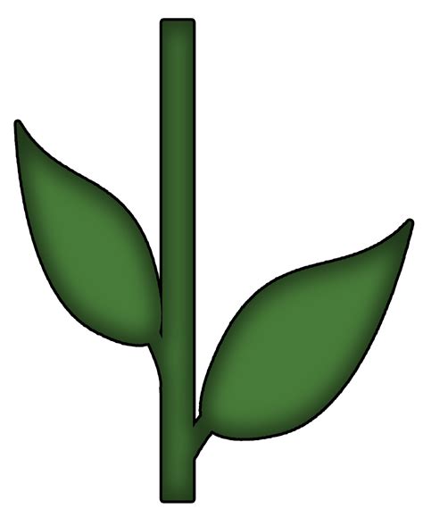 printable flower stem template clipart