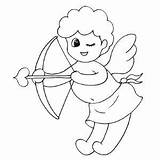 Cupid Winking Freeprintablecoloringpages sketch template