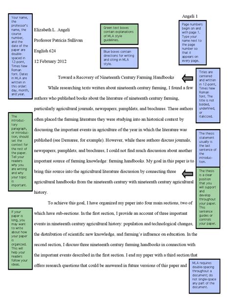 literary reflection essay  mla format   mla format