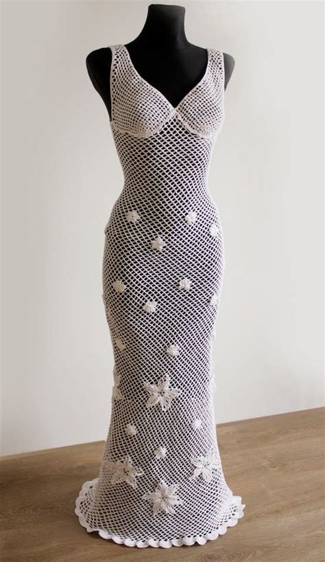 Crochet Wedding Dress White