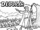 Barak Debora Biblia Lecciones Dominical Historias Bíblica Bíblicas sketch template