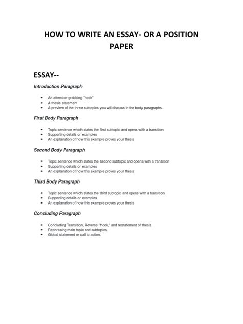 position paper essay  research position paper  position
