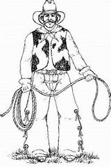 Rodeo Cowboy Cow Coloratutto sketch template