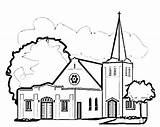 Church Coloring Building Color Getcolorings Awesome Getdrawings sketch template