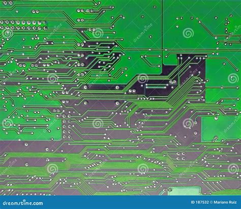 green circuit stock photo image  chip  unit