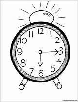 Clock Half Past Alarm Pages Six Coloring Online Color Coloringpagesonly sketch template