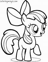 Pony Coloring Little Pages Apple Bloom Printable Friendship Magic Kids Girls Equestria Poney Coloriage Colouring Imprimer Party Book Fastseoguru Rainbow sketch template