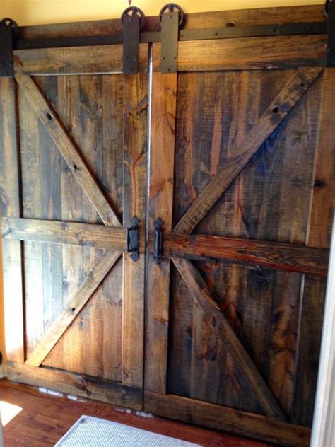 british brace double barn doors dark walnut  dixonanddad