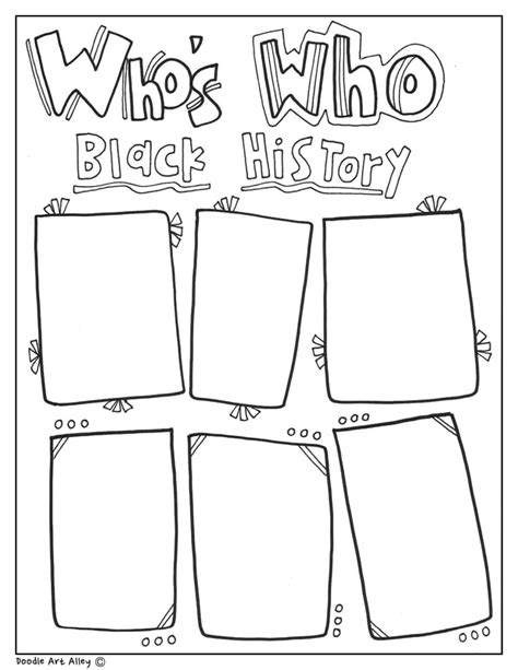 black history month printables classroom doodles
