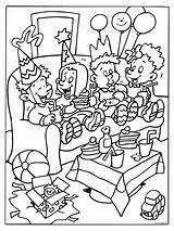 Kleurplaat Kinderfeestje Feest Verjaardag Knutselen Thema Kinderen Tekeningen Kiezen Downloaden Uitprinten sketch template