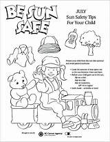 Coloring Pages Safety Sun Colouring Sunscreen Cancer Getdrawings Children Color Getcolorings Campaign sketch template