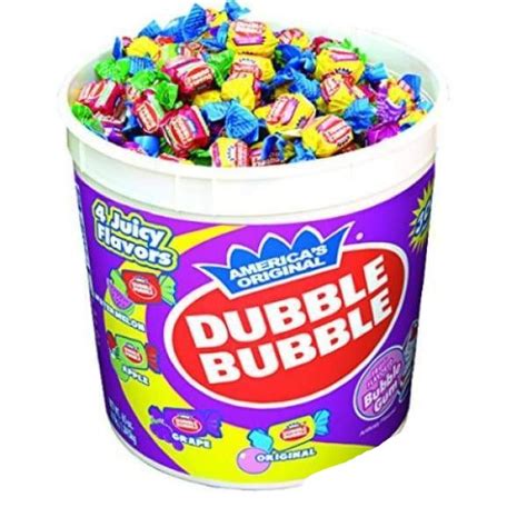 dubble bubble  flavors bubblegum tub  pieces