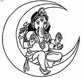 God Hindu Coloring Elephant Template sketch template