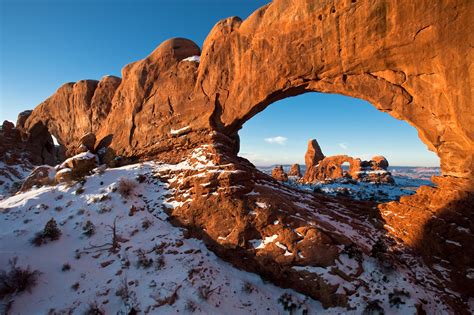 winter  arches national park visit utah