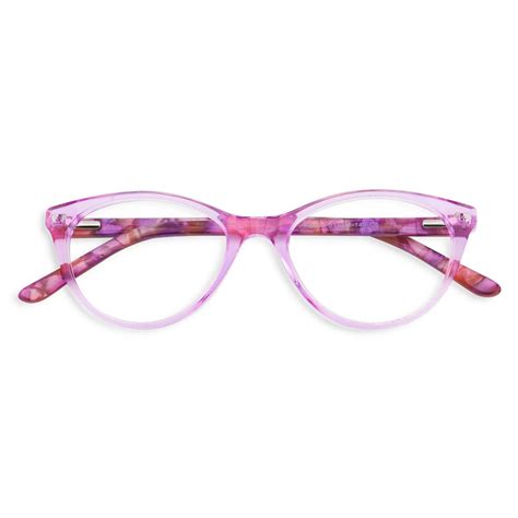 H5053 Cat Eye Purple Eyeglasses Frames Leoptique