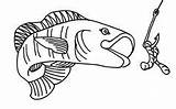 Coloring Pages Fishing Fish Lures Lure Color Kids Kidsplaycolor Values Eat Play  Pixel Stitch Print sketch template