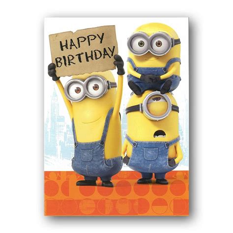 Minions Birthday Card Happy Birthday Minions Minion