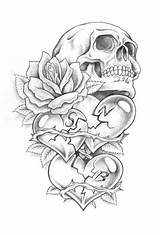 Tattoo Tattoos Drawings Chicano Zeichnungen Skull Coloring Vorlagen Motive Tatto Pages Totenköpfe Bilder Zeichnen Tatuajes Template Graffiti Visit Auswählen Pinnwand sketch template