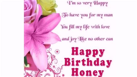 sweet happy birthday honey messages youtube