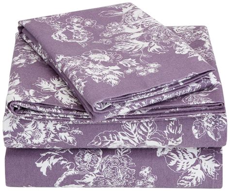 amazon brand pinzon cotton flannel bed sheet set twin xl floral