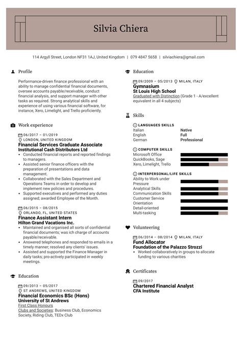 finance resume skills financial controller resume template premium