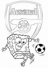 Arsenal Pages Coloring Soccer Spongebob Colouring Print Logo Maatjes Football Playing Getdrawings Sketch Template sketch template