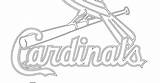 Cardinals Coloring Louis St Logo Color sketch template