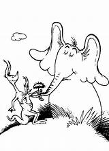 Coloring Dr Seuss Pages Printable Horton Hears Who Sheets Elephant Popular Colouring Coloringhome Kids sketch template