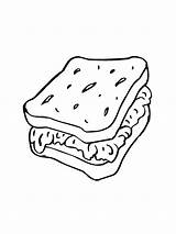 Sandwich Pages Coloring Printable Coloringpages sketch template