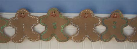 christmas gingerbread man garland   craft paper holiday decoration