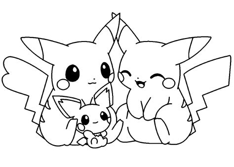 baby pikachu coloring pages coloring pages