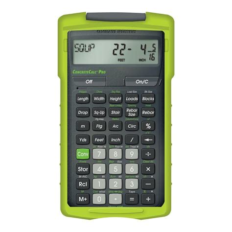 calculated industries concretecalc pro calculator   home depot