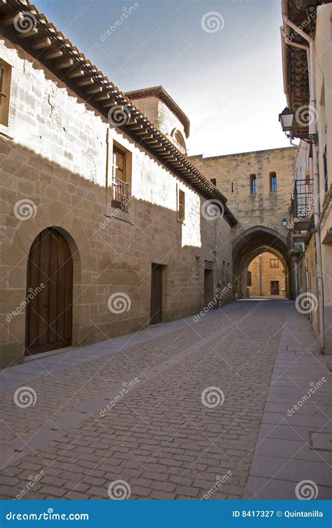 spanish street stock image image  city house passage