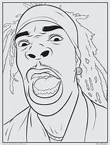 2pac sketch template