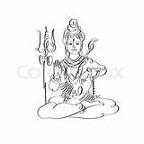 Shiva Drawing Shivaratri Lord Getdrawings Line sketch template
