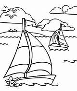 Coloring Ocean Boat Pages Sailing Summer Printable Kids Drawing Visit Sheets sketch template