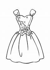 Coloring Pages Barbie Dress Girls sketch template