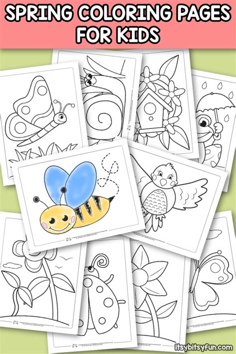 spring coloring pages  kids itsy bitsy fun