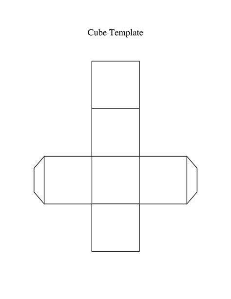 printable cube templates  allbusinesstemplatescom