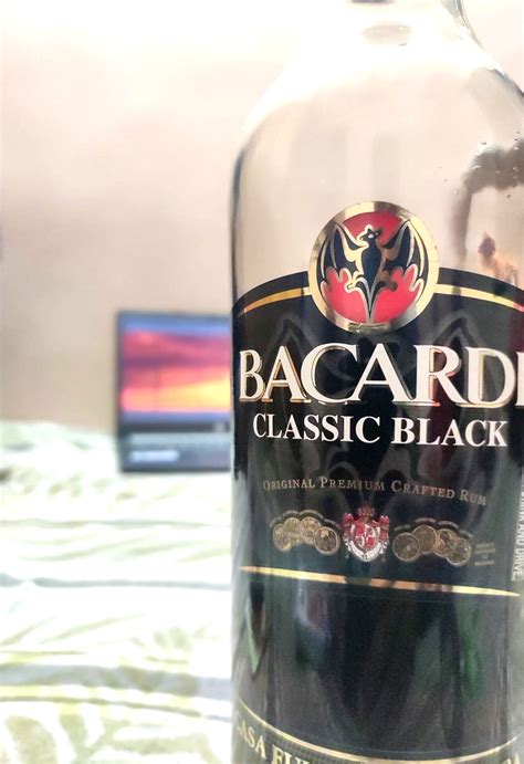 bacardi classic black original premium crafted rum  ml