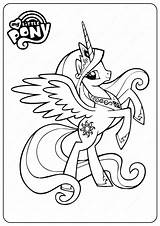 Celestia Pony Little Coloring Pages Princess Coloringoo Unicorn sketch template