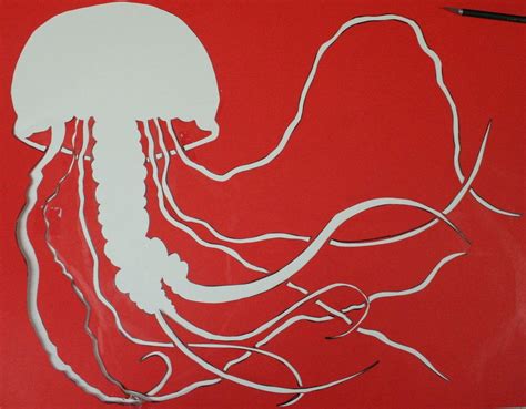 jellyfish stencils pinterest jellyfish stenciling  silhouettes