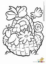 Basket Coloring Flower Pages Printable Baskets Colouring Sketch Stained Crafts Glass sketch template