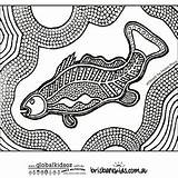 Aboriginal Colouring Pages Coloring Kids Animals Painting Australian Dot Indigenous Australia Naidoc Barramundi Week Template Print Dreamtime Lessons Symbols Au sketch template