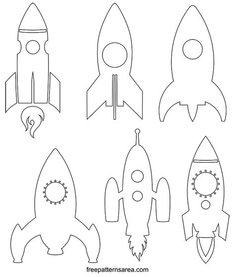 rocket spaceship clipart vector freepatternsarea